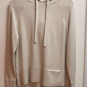 Athleta Ivory Long Sleeve Hooded Sweater Size M